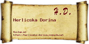 Herlicska Dorina névjegykártya